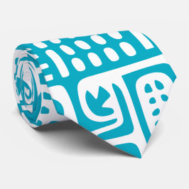 Blaue und weiße Doodles von 7 Krawatte