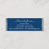 Blaue und weiße dünne Profil-mit Mini Visitenkarte (Rückseite)