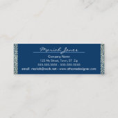 Blaue und weiße dünne Profil-mit Mini Visitenkarte (Rückseite)