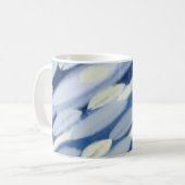 Blaue und Weiße Einzigartige Kunst Kaffeetasse (Vorderseite Links)