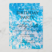 Blaue und weiße Eisoberfläche Einladung (Vorne/Hinten)