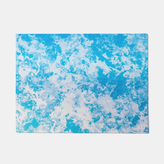 Blaue und weiße Eisoberfläche Fußmatte (Vorderseite)