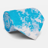 Blaue und weiße Eisoberfläche Krawatte (Gerollt)