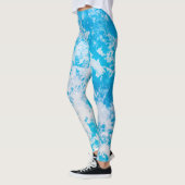 Blaue und weiße Eisoberfläche Leggings (Links)