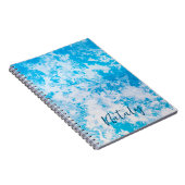 Blaue und weiße Eisoberfläche personalisiert Notizblock (Rechte Seite)