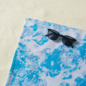 Blaue und weiße Eisoberfläche Strandtuch (Beispiel)
