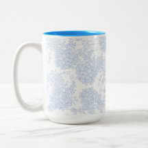 Blaue und weiße elegante Blumenmuster