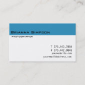 Blaue und weiße Fahrrad Visitenkarte (Vorderseite)