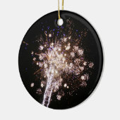 Blaue und weiße Feuerwerke Keramik Ornament (Links)