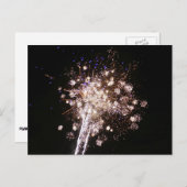 Blaue und weiße Feuerwerkskörper Postkarte (Vorne/Hinten)