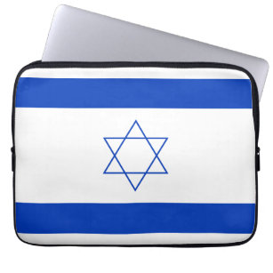 Blaue und weiße Flagge Israels Laptopschutzhülle