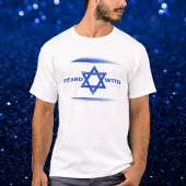 Blaue und weiße Flagge Israels, stehen Sie mit Isr T-Shirt