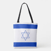 Blaue und weiße Flagge Israels Tasche (Rückseite)