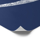 Blaue und weiße Flasche Schlucken Poster (Ecke)