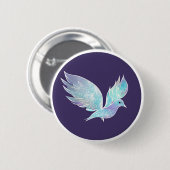 Blaue und weiße Fleckenfarbe Button (Vorne & Hinten)