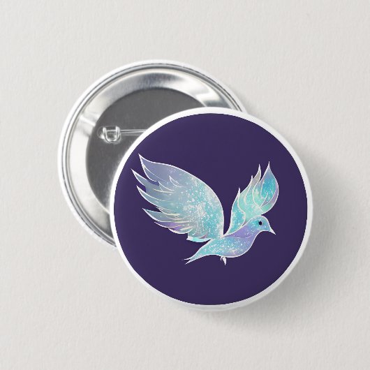 Blaue und weiße Fleckenfarbe Button (Vorne & Hinten)