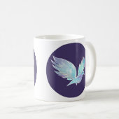 Blaue und weiße Fleckenfarbe Kaffeetasse (VorderseiteRechts)