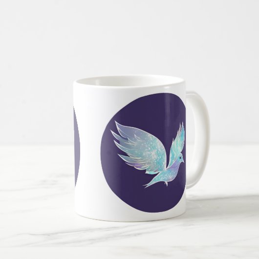 Blaue und weiße Fleckenfarbe Kaffeetasse (VorderseiteRechts)