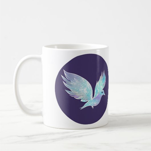 Blaue und weiße Fleckenfarbe Kaffeetasse (Links)