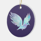 Blaue und weiße Fleckenfarbe Keramik Ornament (Links)