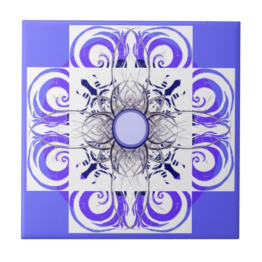 Blaue und weiße Fliesen (Vorderseite)