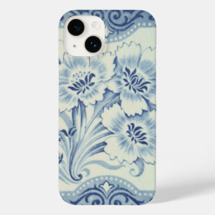 Blaue und weiße florale viktorianische Majolika-An Case-Mate iPhone 14 Hülle