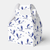 Blaue und weiße Flugkrane Geschenkschachtel (Rückseite)