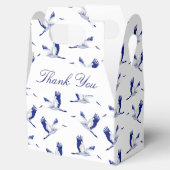 Blaue und weiße Flugkrane Geschenkschachtel (Geöffnet)