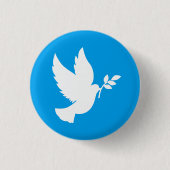Blaue und weiße Friedenstruppe Button (Vorderseite)