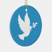 Blaue und weiße Friedenstruppe Keramik Ornament (Rechts)