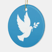 Blaue und weiße Friedenstruppe Keramik Ornament (Links)