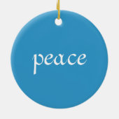 Blaue und weiße Friedenstruppe Keramik Ornament (Hinten)