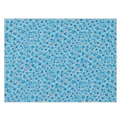 Blaue und weiße Frostfantasie Abstraktes Eismosaik Tischdecke (Vorderseite (Horizontal))