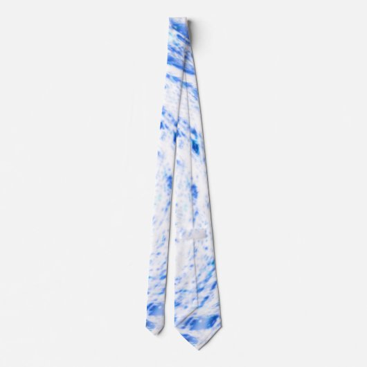 Blaue und weiße Gefärbte Krawatte (Rückseite)