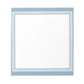 Blaue und weiße geometrische Grenze Notizblock (Vorderseite)