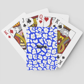 Blaue und weiße Gepard-Druck-Spielkarten Spielkarten