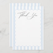 Blaue und weiße gestreifte danken Ihnen Karten (Vorne/Hinten)