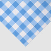 Blaue und weiße Gingham-Karo-Muster Seidenpapier (Ausschnitt)
