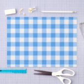 Blaue und weiße Gingham-Karo-Muster Seidenpapier (Handwerk)