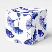 Blaue und weiße Gingko-Blätter Geschenkschachtel (Vorderseite)