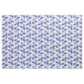Blaue und weiße Gingko-Blätter Stoff (Fat Quarter (45,7 x 55,9 cm))