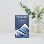 Blaue und weiße Gipfel des Berggipfels Visitenkarte (Stehend Vorderseite)