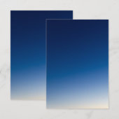 Blaue und weiße glänzende Hochzeit Einladung (Vorne/Hinten)