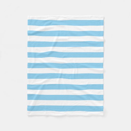 Blaue und weiße, große, horizontale Streifen Fleecedecke (Vorderseite)