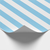 Blaue und weiße, große, horizontale Streifen Geschenkpapier (Ecke)