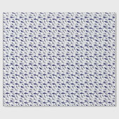 Blaue und weiße Hai Muster Boy Birthday Geschenkpapier (Flach)