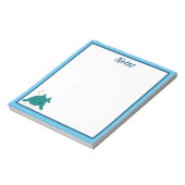 Blaue und Weiße Haie Personalisiert Notizblock (Rotiert)