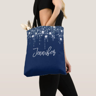Blaue und weiße Hängelampen Personalisiert Tasche