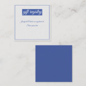 Blaue und Weiße Hochzeit Begleitkarte (Vorne/Hinten)