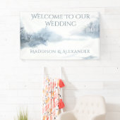Blaue und weiße Hochzeitsempfehlung Banner (Insitu)